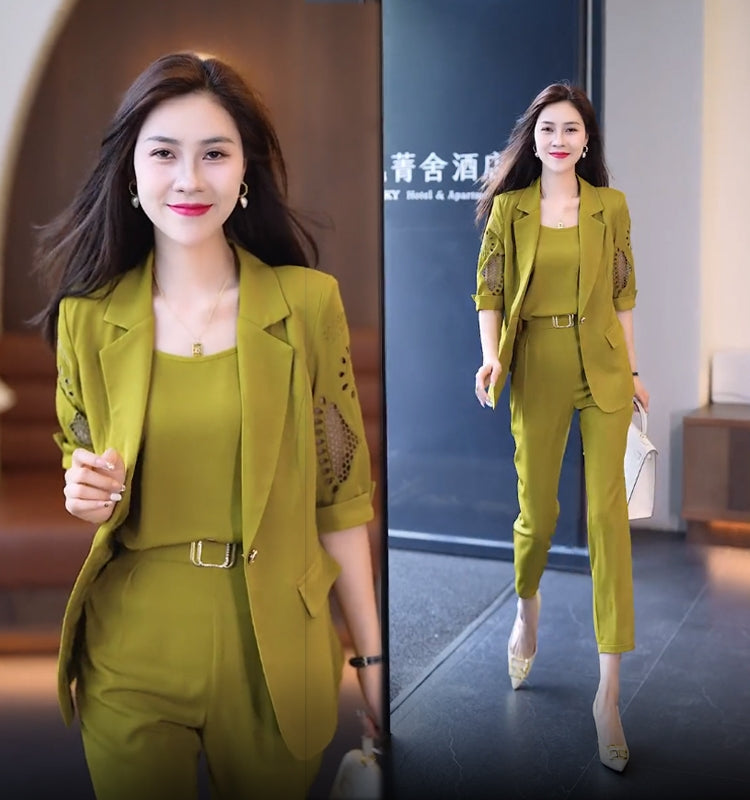 🏆【Jachetă+Vestă+Pantaloni】Set de trei piese, costum casual nou la modă 2026