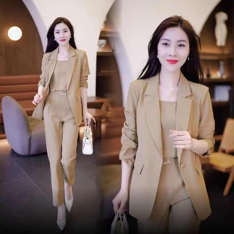 🏆【Jacheta + vesta + pantaloni】2026 Primavara si Toamna Noua Moda Costum Casual Costum din trei piese