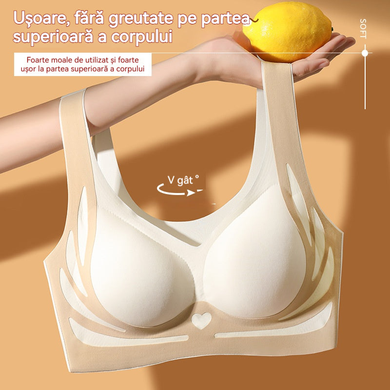 😍【4 darabos csomag】Női, varrás nélküli, egyrészes melltartó, merevítő nélkül❤️【40-85 KG】