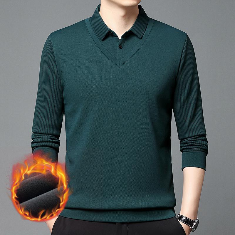 🔥【Super promoție】Pulover compozit bărbați din chenille și catifea, design îngroșat, izolație termică superioară