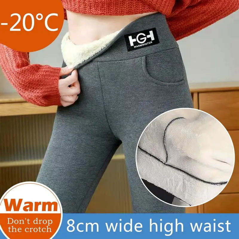 🌈🌟【M-3XL】Lână de oaie plus îmbrăcăminte exterioară îngroșată de catifea, jambiere de toamnă și iarnă din catifea austriacă