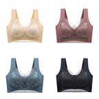🔥【Cumpără 2 primești 2 gratis】Vânzare fierbinte👙【40-110 KG】 Sutien confortabil, fără cusături, din dantelă