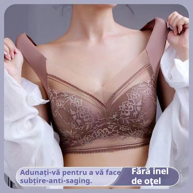 🔥【Cumpără 2 primești 2 gratis】Vânzare fierbinte👙【40-110 KG】 Sutien confortabil, fără cusături, din dantelă