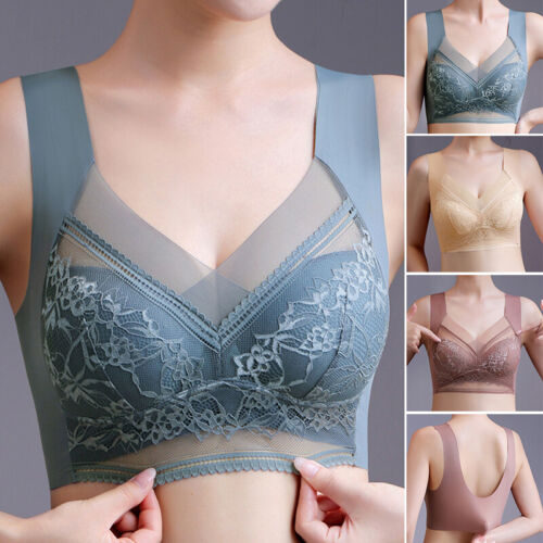 🔥【Cumpără 2 primești 2 gratis】Vânzare fierbinte👙【40-110 KG】 Sutien confortabil, fără cusături, din dantelă