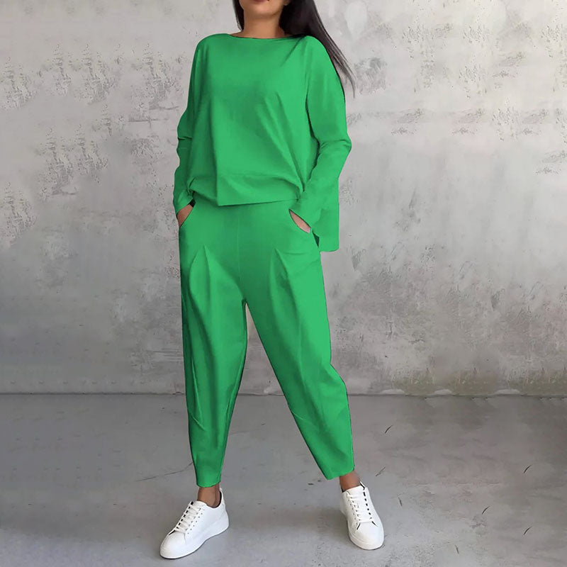 💥💥Set sport casual din bumbac pentru femei, top + pantaloni