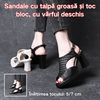 🔥🔥【35-40】👡Sandale de vară noi 2026, cu toc plat, cu vârful deschis, cu talpă groasă și toc plat, cu gura de pește (înălțimea tocului 5/7 cm)
