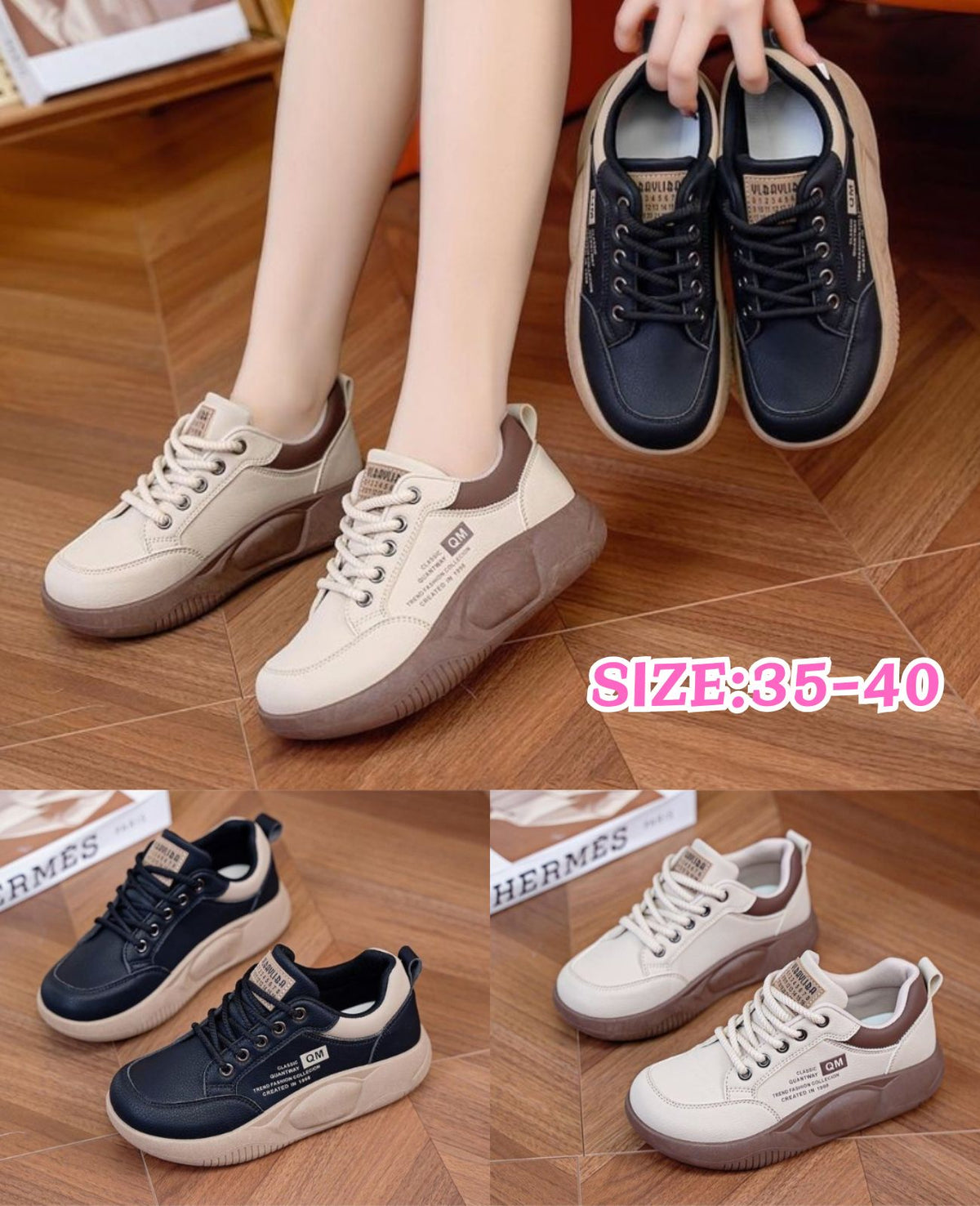 👟【35-40】Pantofi casual la modă cu talpă groasă, model nou, 2026