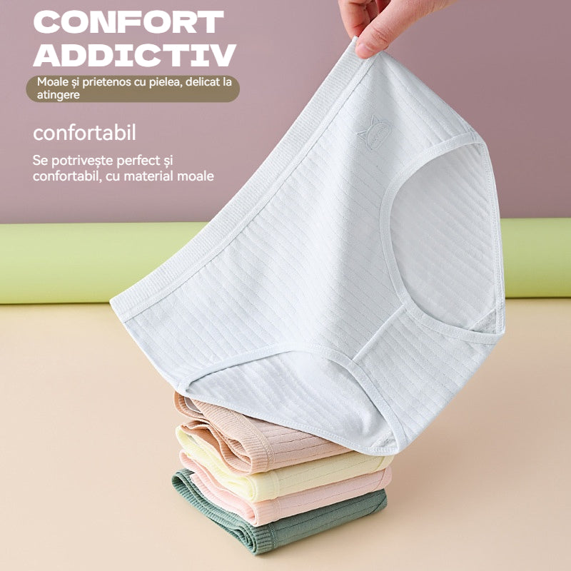🏆Cumpărați 7, primiți 7 gratuit【50-120Kg】 Ultima zi 50% reducere-- 🩲Lenjerie de corp simplu și avansată antibacteriană cu talie înaltă pentru femei