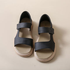 👡【35-43】 retro nyári puha bőr, puha talpú egypántos szandál