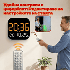 🕰️🛏️Digitális óra kétféle felhasználásra otthoni/irodai környezetben – gyengéd ébresztés, mondjon búcsút a zavaró ébresztőknek / állítható fényerő / csendes működés éjszaka / hőmérséklet kijelzés🌙