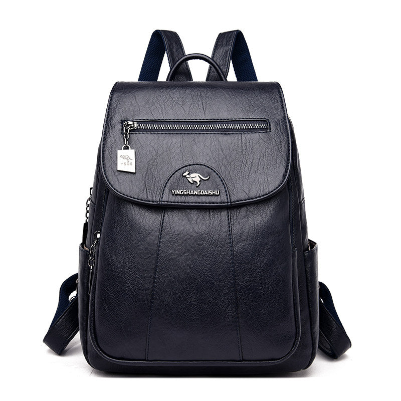 👜🎒【Reducere de preț în timp limitat】Rucsac de călătorie retro din piele moale pentru femei