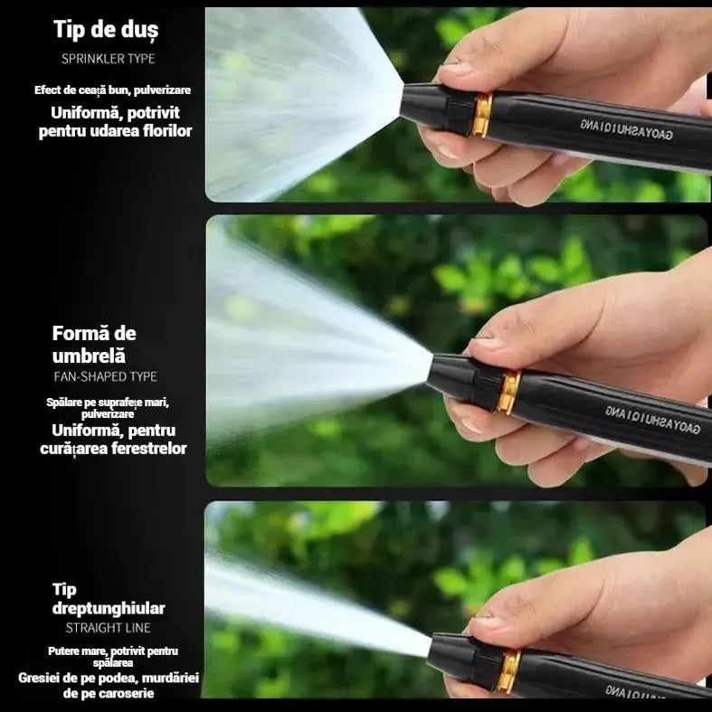 🔥【50%OFF】🔥💦Duză pentru pistol cu apă de înaltă presiune, spălare, udare flori, udare legume, duză furtun de rapel