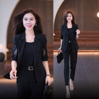 🏆【Jachetă+Vestă+Pantaloni】Set de trei piese, costum casual nou la modă 2026