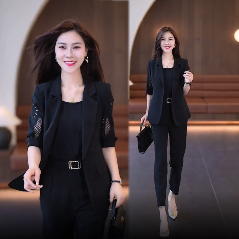 🏆【Jachetă+Vestă+Pantaloni】Set de trei piese, costum casual nou la modă 2026