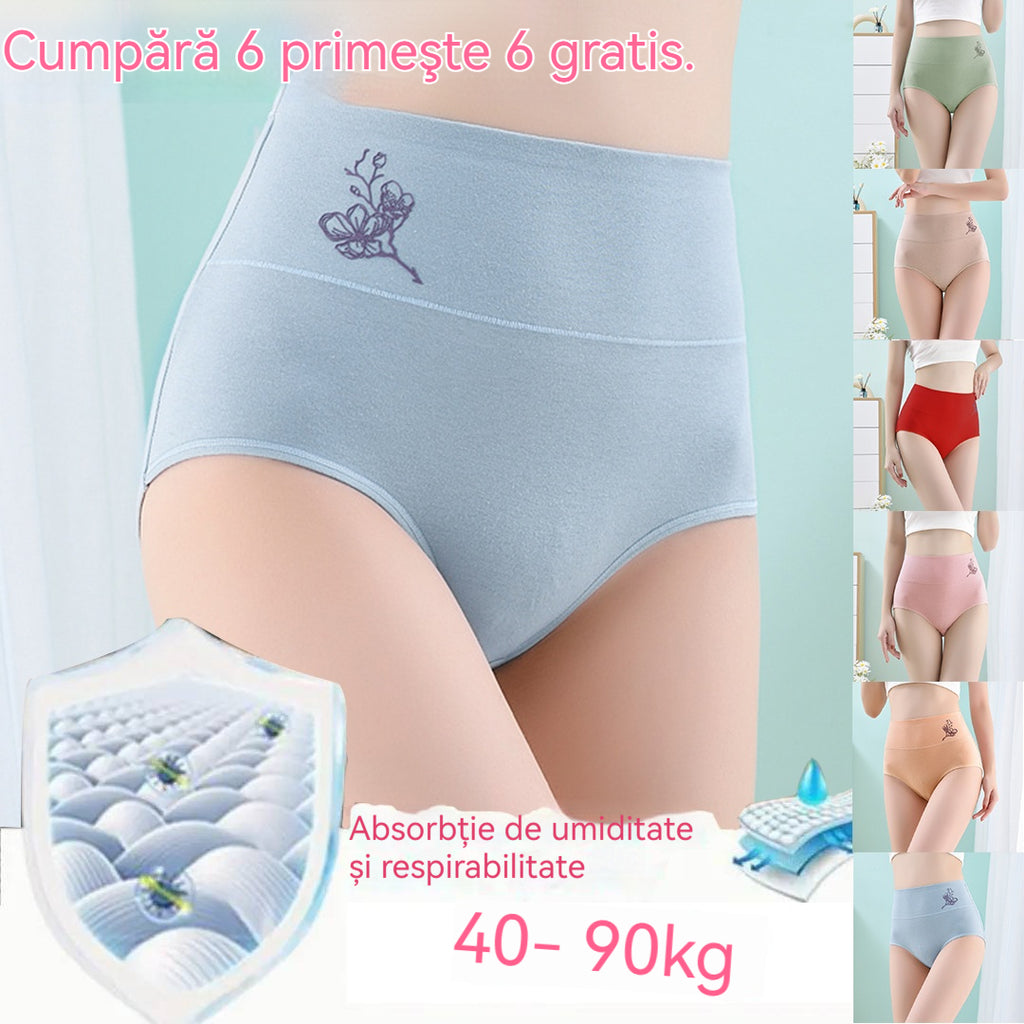 💖Ultima zi 50% reducere - Bumbac pur de înaltă talie mare de bumbac plus dimensiunea de ridicare a șoldului chiloți de ridicare[40-100KG]