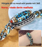 ✨️【Vásárolj 1-et, kapj 1-et ingyen】💝 Retro 925 sterling ezüst karkötő, hatkarakteres türkiz Mantra átviteli gyöngyökkel