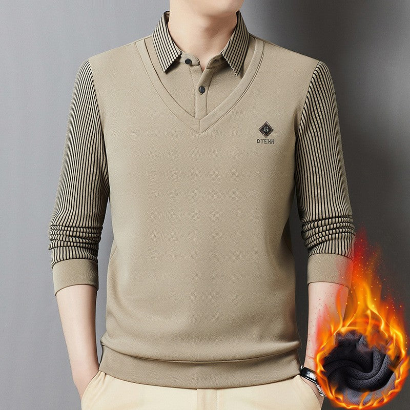 👔【M-4XL】Top cald pentru bărbați din cașmir premium, din două piese, all-in-one