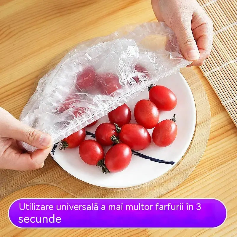 🔥【2 pungi, 200 bucăți】Capac de unică folosință pentru prospețime, de calitate alimentară
