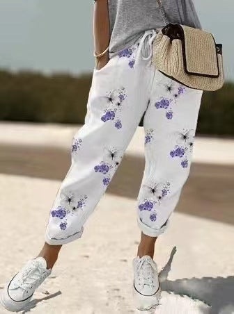 🎉Pantaloni casual de damă din bumbac și in, multicolor opțional（S-3XL）