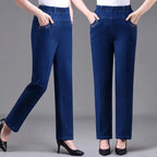 🔥【XL-5XL】Blugi de damă subțiri, casual, drepți, elastici
