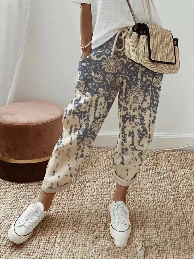 🎉Pantaloni casual de damă din bumbac și in, multicolor opțional（S-3XL）