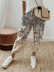 🎉Pantaloni casual de damă din bumbac și in, multicolor opțional（S-3XL）