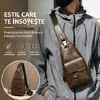🎒 Geantă de umăr din piele naturală impermeabilă, în stil retro: un articol indispensabil pentru deplasările zilnice.