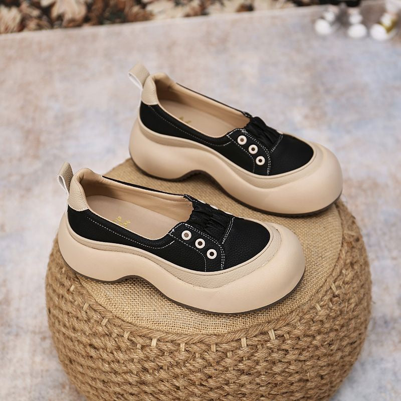 🔥🌸【35-40】2026 Pantofi casual sport confortabili, cu talpă groasă, din piele, în stil nou la modă