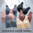 🔥【Cumpără 2 primești 2 gratis】Vânzare fierbinte👙【40-110 KG】 Sutien confortabil, fără cusături, din dantelă