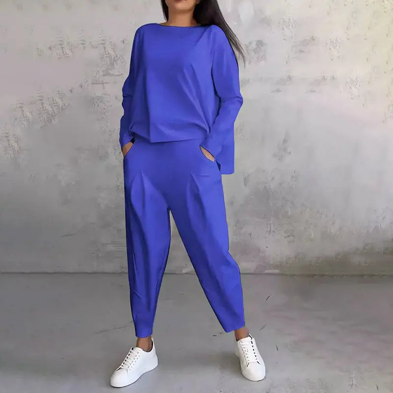 💥💥Set sport casual din bumbac pentru femei, top + pantaloni