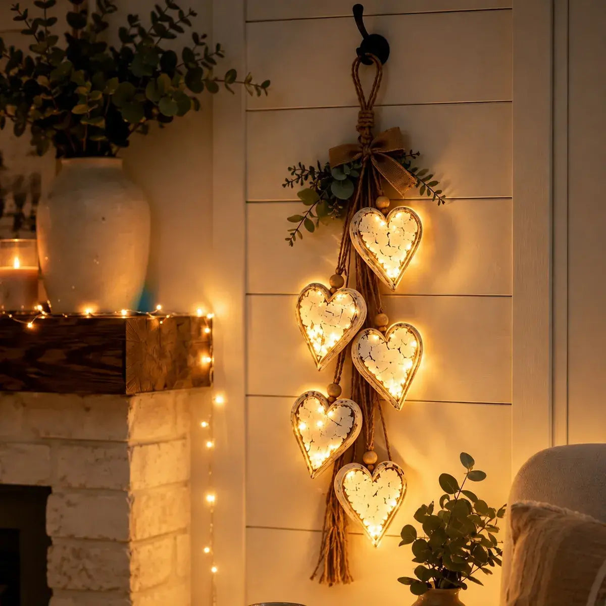 Decorațiune Suspendată Rustică cu Dovleci și Lumini LED – Ornament de Toamnă pentru Ușă, Perete sau Grădină 🎃🍂