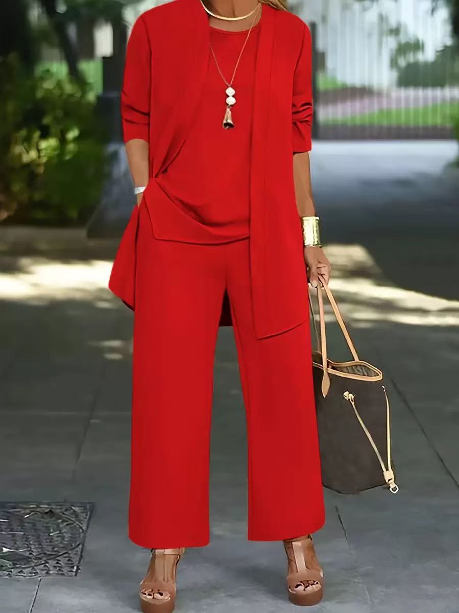 🧥【Set din trei piese】【S-5XL】Set elegant pentru femei din 3 piese, cu croială lejeră🍂
