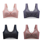 🔥【Cumpără 2 primești 2 gratis】Vânzare fierbinte👙【40-110 KG】 Sutien confortabil, fără cusături, din dantelă