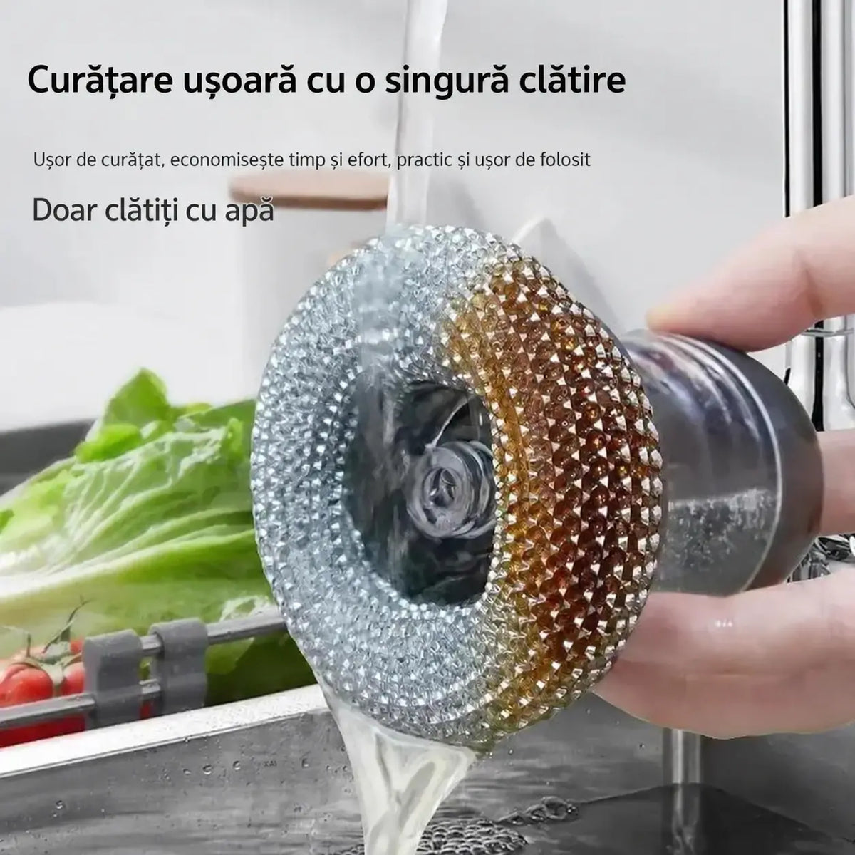 Perie de curățare multifuncțională cu dozator de săpun, 1 cutie cu dozator de săpun, 2 perii cu bile