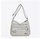 👜【Piele Naturală de Calitate Premium】Geantă Mare de Umăr din Piele Moale cu Compartimente Multiple