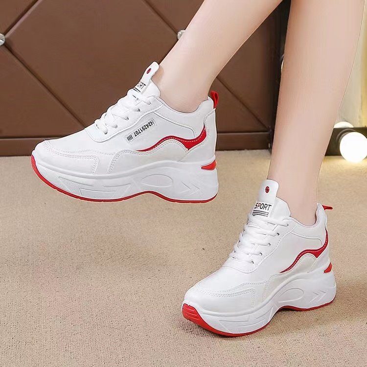 🔥【Super Valoare】🔥【35-40】Tenisi noi din piele naturală cu talpă groasă (înălțime 8 cm)