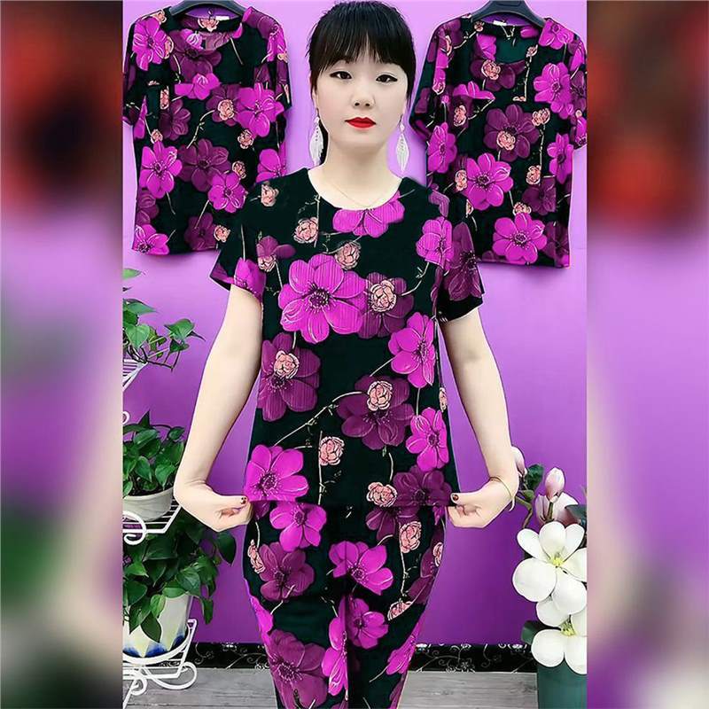 【30%OFF】🔥Cumpărați 1 obțineți 1 gratuit🔥【Top + Pantaloni】【S-4XL】😍Costum subțire din două piese, elegant, casual, din mătase glacială