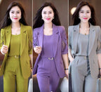 🏆【Jachetă+Vestă+Pantaloni】Set de trei piese, costum casual nou la modă 2026