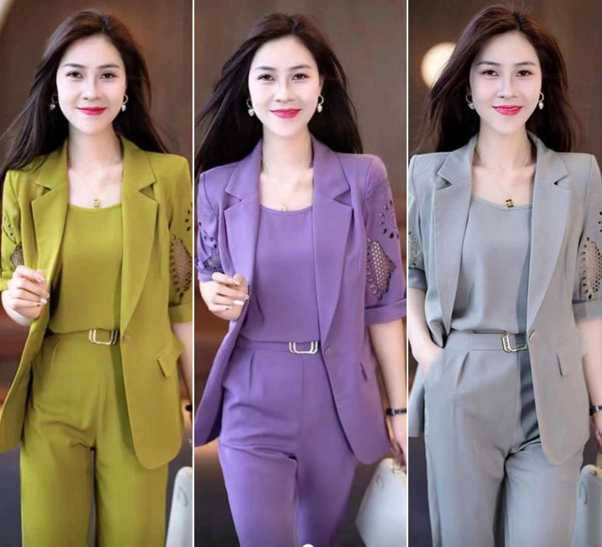 🏆【Jachetă+Vestă+Pantaloni】Set de trei piese, costum casual nou la modă 2026
