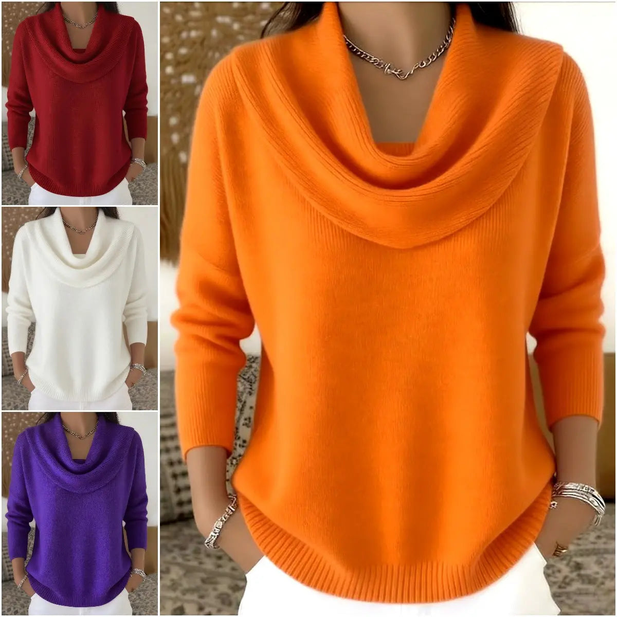 🔥【S–3XL】Pulover nou în culoare uni pentru toamna/iarna 2026 · Moale, călduros · -50% + livrare rapidă