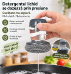 Perie de curățare multifuncțională cu dozator de săpun, 1 cutie cu dozator de săpun, 2 perii cu bile