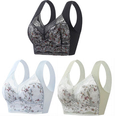 🔥🔥【Cumpărați 3, primiți 3 gratuit】【6 buc】💕🎁【40kg-100kg】Sutien de mărime mare din mătase de gheață fără cusături, respirabil și reglabil
