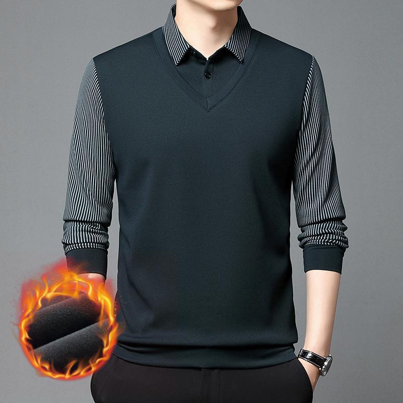 🔥【Super promoție】Pulover compozit bărbați din chenille și catifea, design îngroșat, izolație termică superioară