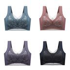 🔥【Cumpără 2 primești 2 gratis】Vânzare fierbinte👙【40-110 KG】 Sutien confortabil, fără cusături, din dantelă
