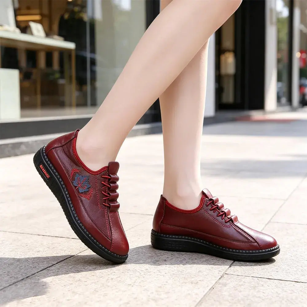 👟【36-43】Mocasini damă din piele naturală – ușori și confortabili, potriviți pentru seniori