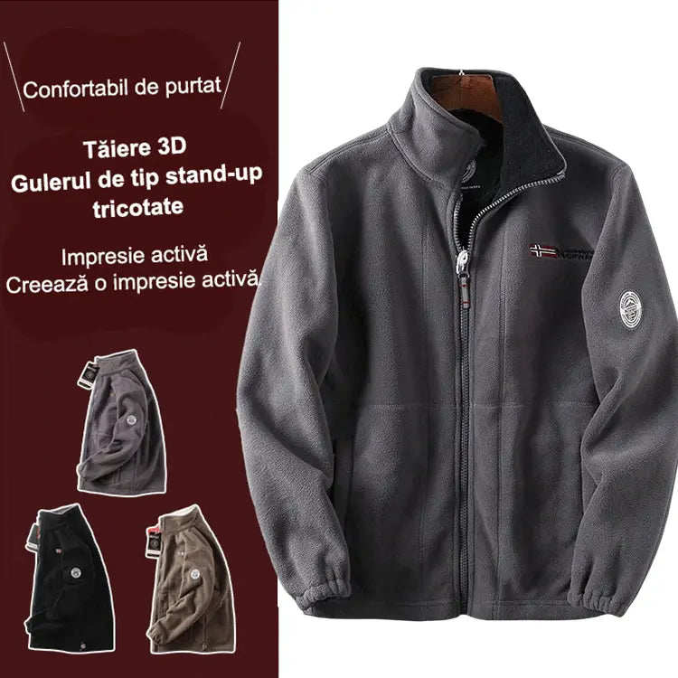 Geacă Reversibilă Călduroasă din Lână și Bumbac pentru Bărbați【S-3XL】 – Perfectă pentru Iarnă și Toamnă