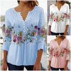 👕🥰【Oferta limitált ideig 】[S-5XL] Elegáns női póló V-nyakkivágással