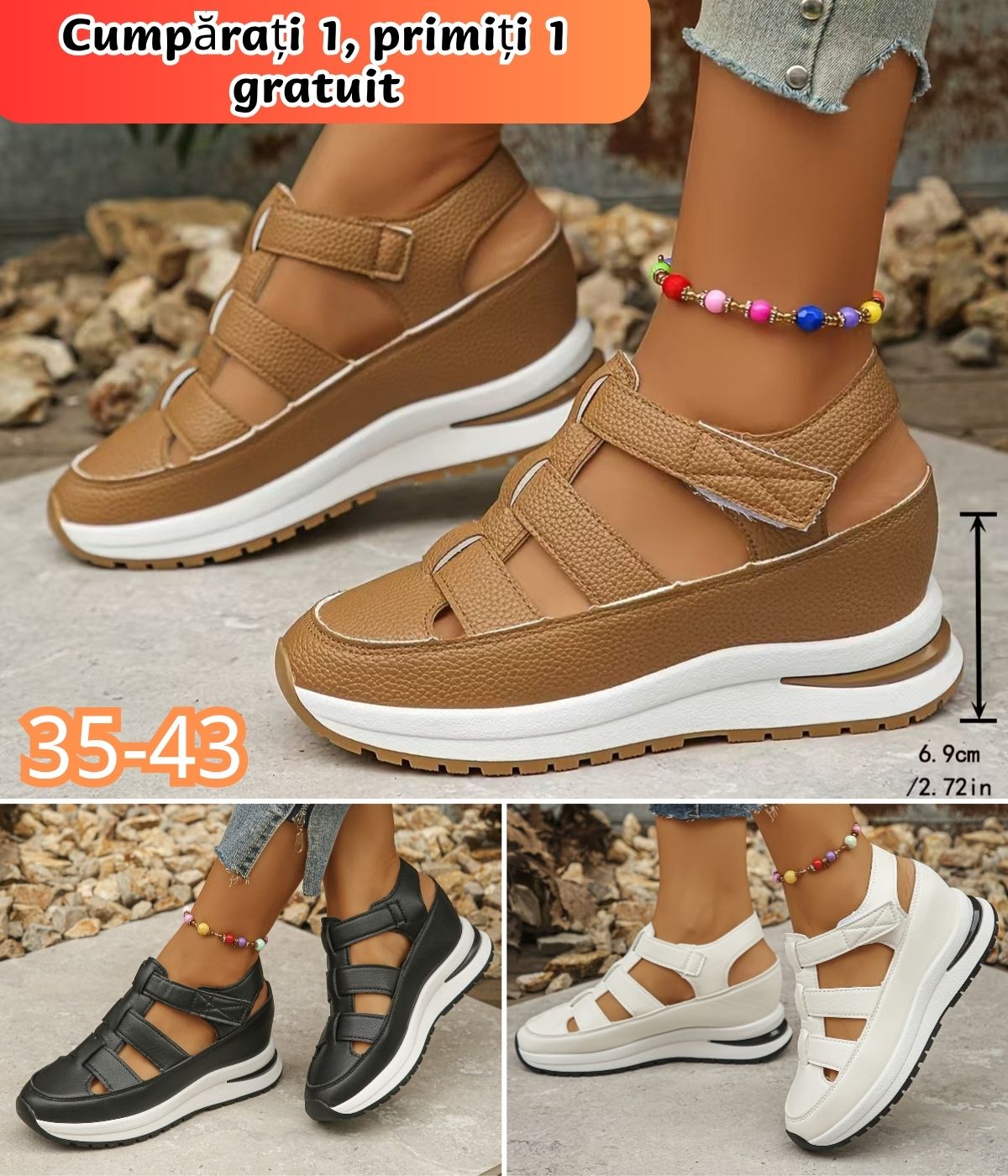 🔥【50%OFF】💟【35-43】2026 noi sandale casual cu talpă groasă