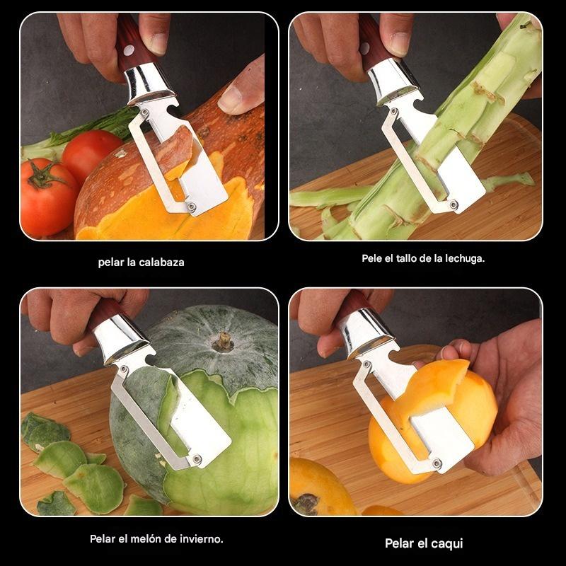 【Cumpără 1, Primești 1 GRATIS】 🔪 Curățător de bucătărie multifuncțional 3în1: curăță, feliază și deschide dopurile sticlelor!