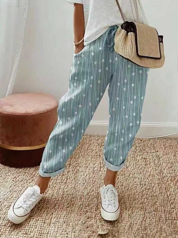 🎉Pantaloni casual de damă din bumbac și in, multicolor opțional（S-3XL）